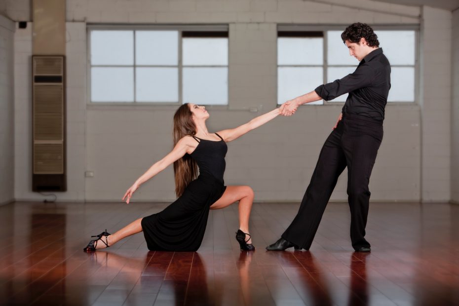 Dance Couple Arms Outstretched
